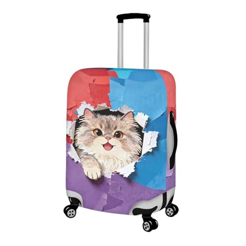 Image of Mumeson Cute Cats Luggage Cover for Suicase Anti-Scratch Washable Suitcase Protectors 18-32 Inch Suitcase Approved Travel Baggage Covers