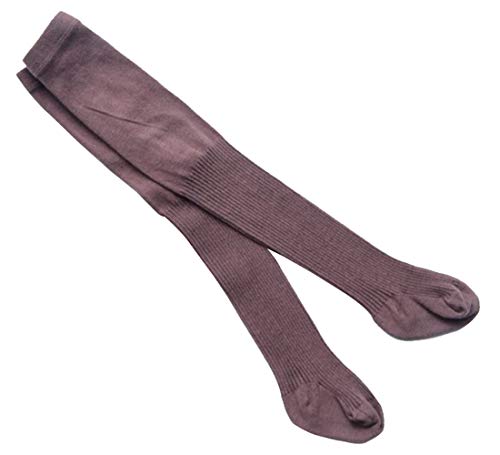Ding-dong Baby Kid Girl Cotton Tights(Style 8, Light Coffee,6-12M)