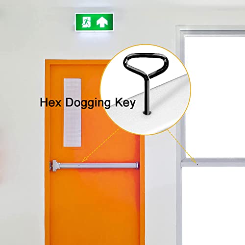 Woodguilin 5/32” Standard Hex Dogging Key With T Ring Full Loop, Key-Ring Style Dogging Key Set， 5/32 Allen Wrench Key For Push Bar Door Panic Bars, Security Door，Solid Metal-10 Pack（5/32, Black T） #TOP2