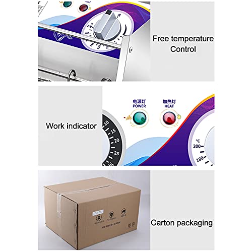 Fritadeira Elétrica 5000W 20L Tanques Duplos Mesa Comercial Restaurante Cozinha Fritadeira Elétrica