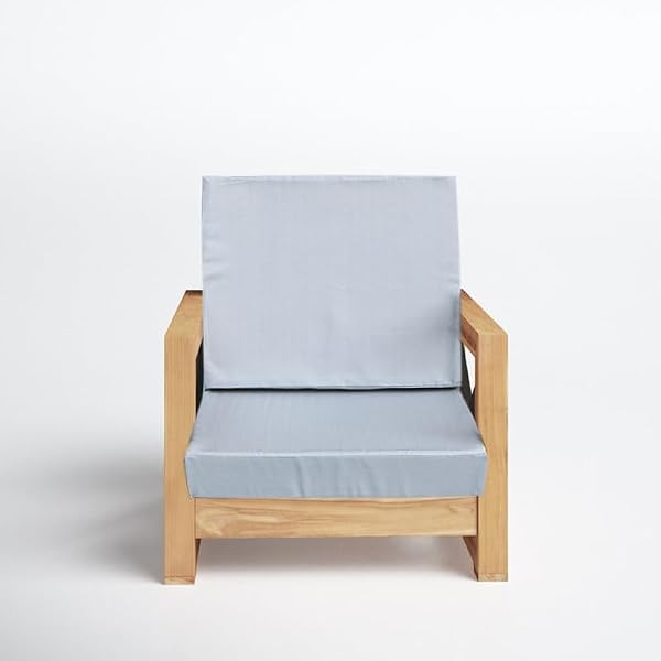 EHouseHome Herringbone Patio Chair Seat Cushion Covers,Washable UV Resistant Slip Covers,Waterproof Outdoor Cushion Pillow Seat Cover for Couch,Garden,Sofa,22"×22"×4"(4 Covers Only,Silver Grey) by EHouseHome - Used condition - Image 4