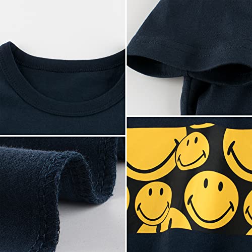 TABNIX Boys' 4-Pack Vacation Short Sleeve Crewneck T-Shirts Top Tee Size 2-7 Years Toddler Boys' Value Pack Cotton T-Shirt (Size 5T)