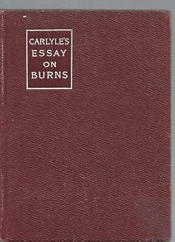 Hardcover Carlyles essay on burns poems from burns 1904 by willard gore mini book macmilan [Hardcover] Willard C. Gore Book