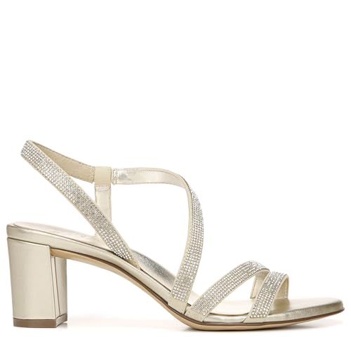 Naturalizer Womens Vanessa2 Rhinestone Embellished Strappy Heeled Sandal, Champagne, 9.5 Wide by Naturalizer - Image 6