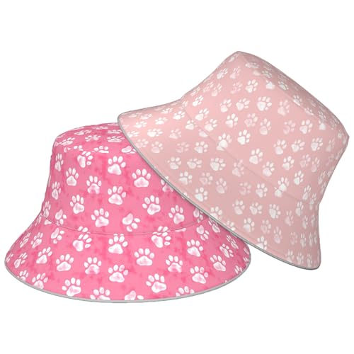 Image of Bucket Hat Double-Side-Wear Reversible Sun Hat Beach Travel Hiking for Women Men