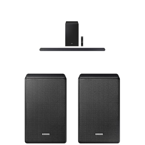 Samsung S700D 3.1ch Soundbar w/Wireless Dolby Atmos Audio, Ultra Slim Design, Q-Symphony, HW-S700D/ZA 9500S Rear Speaker Kit - Wireless Dolby Atmos/DTS: X (SWA-9500S, 2021 Model), Black