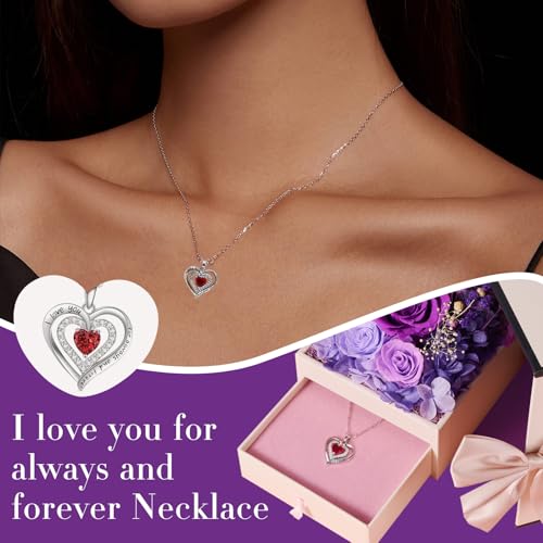 Miniatura 5 de Rosa Eterna Con Oso De Musgo Para Mujeres, Flores Natural Preservada Con Collar, Regalos De San Valentin Originales Para Mujer Mama Novia, Caja Regalo Dia De La Madre, Aniversario, Cumpleaños, Navidad