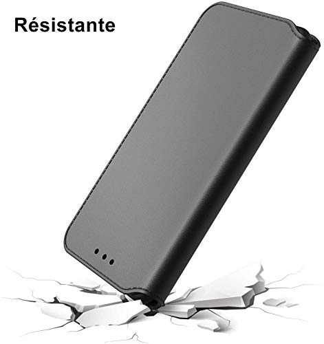 AURSTOR Etui Coque pour Iphone Se 2020,Iphone 8,Coque Iphone 7,Protection Housse en Cuir PU Portefeuille,[Ranges Cartes],[Fermeture Magnétique] pour (Iphone 7/8/SE 2020 (4,7 Pouces), Slim Noir) – vue 4