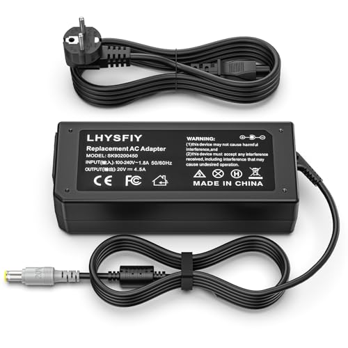 Jippofu Cargador 90W Compatible con Lenovo ThinkPad X230 X220 T530 T520 T510 T500 T430 T420 T410 T400 X200 X201 X300 X301 T60 T61 R60 R61 X60 X61 Adaptador Charger Fuente de Alimentación 7,9 * 5,5mm
