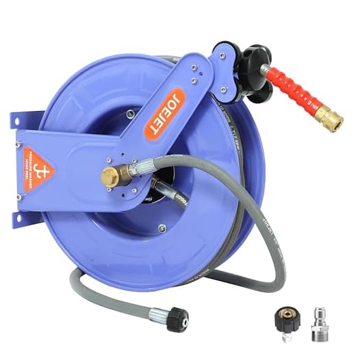 JOEJET 50FT Retractable Pressure Washer Hose Reel