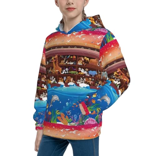 Astronaut in Outer Space Kid Hoodies Boys Sweatshirts Girls Pullover with Pocket2