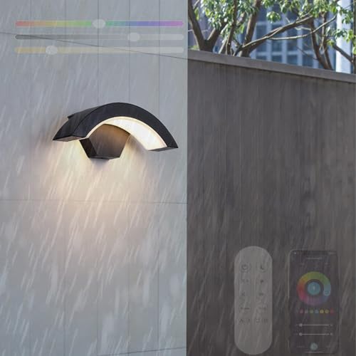 Luminaire mural RGB IP65 commandable par App pour extérieur