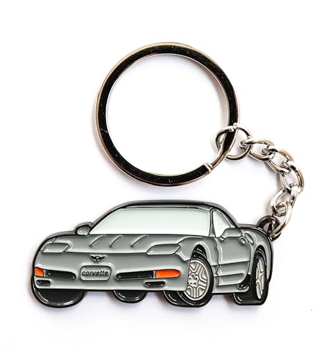 Whitaker World LLC C5 Corvette Keychain (Quicksilver Metalli
