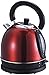 Electrikettlestainless Steekettle, automatyczny podgrzewany czajniczek z filtrem, szybkie ogrzewanie 5 minut, zdejmowana podstawa, automatyczne zamykanie 1,8 litra, niebieski
