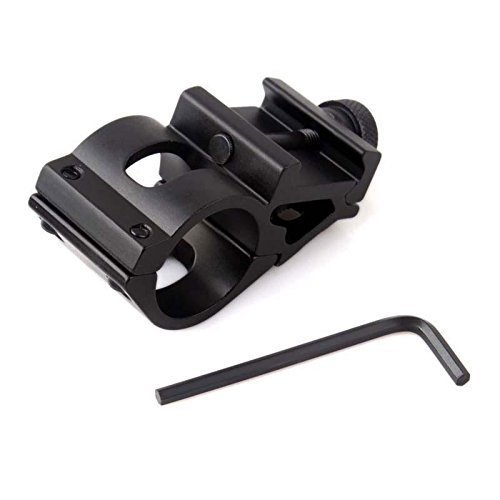 Windfire® 1" 25Mm Ring Offset Side 45°W/Picatinny Rail Mount For Flashlight Torch Scope Picatinny Rail Offset 20Mm Rail Mounts For Scopes Laser Tactical Flashlights -Black #TOP4