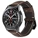 Produktbild MroTech Ersatzband für Gear S3 Armband Echtes Leder Uhrenarmband 22mm Lederarmband Wildleder kompatibel für Huawei Watch 2 Classic, Gear S3 Frontier Classic, Galaxy Watch 46mm - Dunkelgrau, S/M