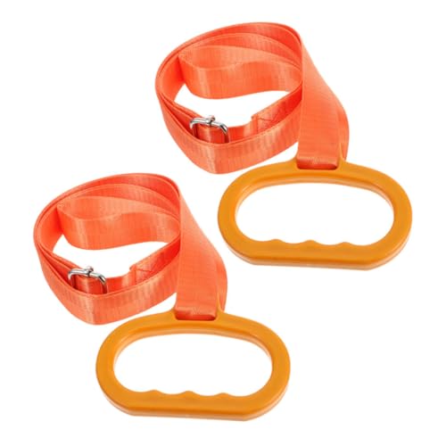 POPETPOP 2PCS Adjustable Outdoor Hunting Drag Harness Durable Orange Deer Pull Strap with Self Lock for and Hauling Versatile Drag System for Various Game