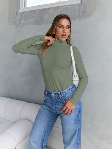 Image of Trendy Queen Women's Turtleneck Long Sleeve Shirts Basic Underwear Tops Winter Clothes 2026