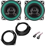 IPNOSIS Kit 2 Casse Posteriori IP-01100 Per Fiat Bravo Dal 2007 In Poi Con 2 Supporti Posteriori e 2 Connettori