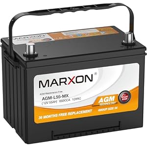 MARXON Group 34 AGM Battery – 650 CCA 55Ah Start-Stop Automotive Battery