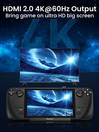 Machanc Steam Docking Station for HDMI 2.0 4K 60Hz Steam Docking Station 6-in-1 Steam Deck Dock with100W USB-C Charging 3 * 3.0 5G USB-C Port for Steam Deck/ROG Ally. (60HZ)
