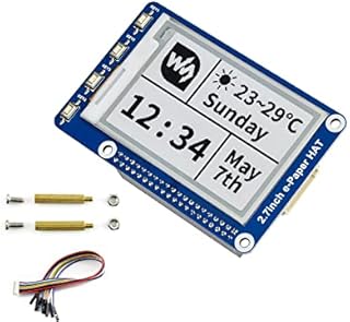 2.7inch E-paper Display Module 264x176 Resolution 3.3V/5V Two-Color E-Ink Display epaper Screen HAT for Raspberry Pi/Jetson Nano/Arduino/Nucleo Support Partial Refresh,SPI Interface