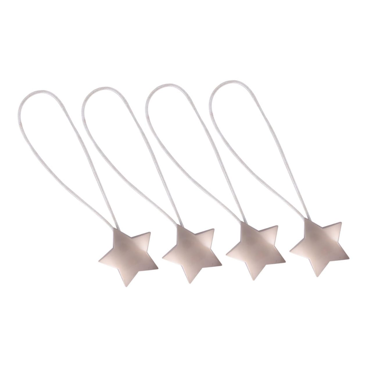 Sosoport 4piezas Alzapaños Magnéticos De Metal Forma De Estrella para Cortinas Hebilla y Cuerda para Dormitorio Oficina y Balcón