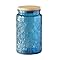 Overnight Oats Jar Sugar Container ANSQU Green Glass Canister 23.7 FL OZ Glass Container With Lid, Candy Jar With Lid, Vintage Colored For Kitchen, Cute Jar (Green, 1 Pack S Mason Jar