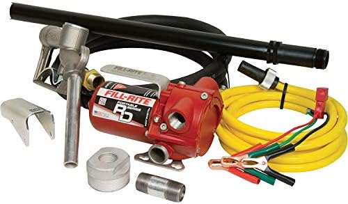 Fill-Rite RD1212NH 12V DC 8 GPM 1/5 HP Bung Mounted Heavy Duty Aluminum Fuel Transfer Pump with Standard Hose and Nozzle
