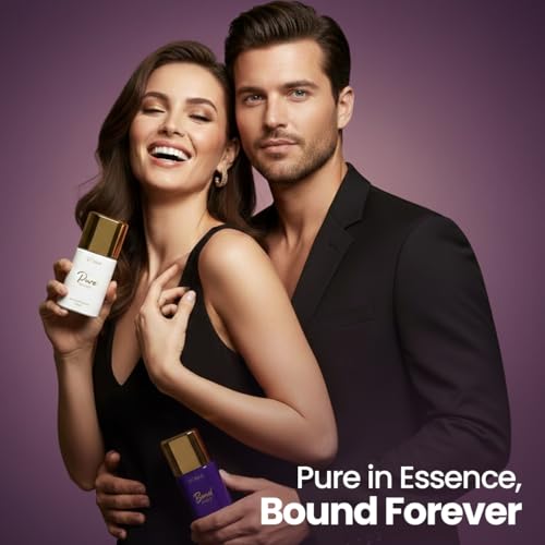 Image of VOKKA Pure & Bond Perfume 2x20ml | Luxury Long Lasting Unisex Perfume Gift Set | Eau De Parfum | Premium Fragrance Pocket Perfumes | Travel & Skin Friendly | Gifts for Men & Women
