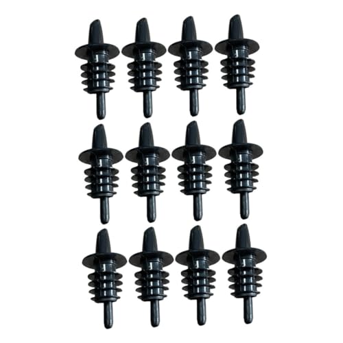 Amosfun 12 Tapones para Botellas de Vino y Vertedores de Vino de PVC, Diseño Compacto y Ligero, Flujo, Reutilizables y Fáciles de Limpiar, Ideales para Bares y Fiestas