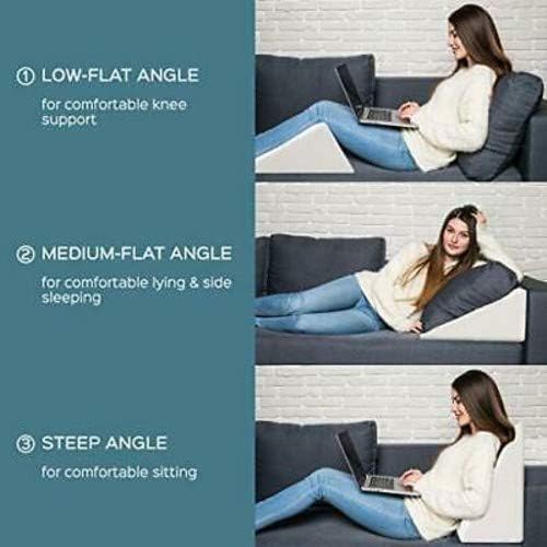 GoldStar Shop Memory Foam Bed Wedge Pillow for Back Pain Snoring Gerd Acid Reflux Heartburn Indigestion Respiratory Problems. Ideal Sleeping Reading Rest Elevation Orthopedic Hypo Allergenic