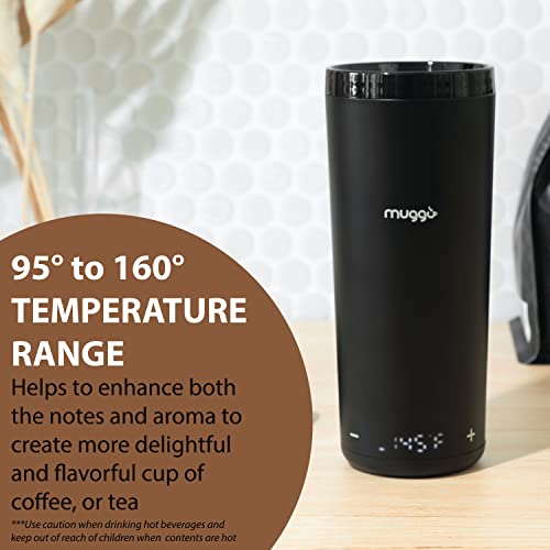 Muggo 12 oz Self-Heating Coffee Mug, Temperature Control Travel Mug, Black Portable Heated Coffee Mug with Leak-Proof Lid & 3-Hour Battery Life by Muggo - Image 4
