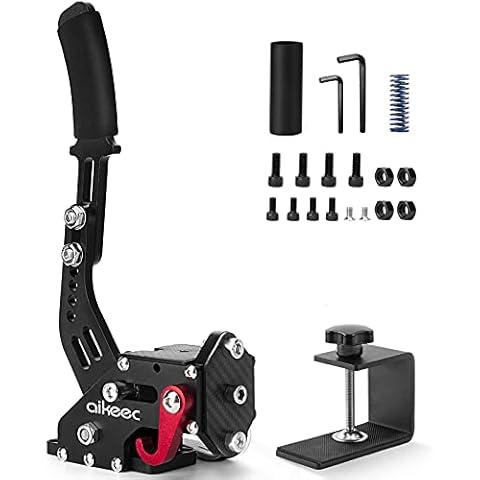 aikeec 64 Bit USB Handbrake with Clamp for PC Windows Sim Racing Games G25 G27 G29 T500 FANATECOSW Dirt Rally with Handle Grip Cover