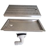 Gastrobedarf Westerbarkey Tropfblech zum Einlassen 3 Teilig aus Edelstahl 330x230x27mm