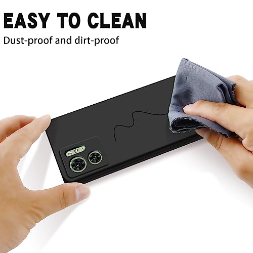 DAMONDY for Moto Edge 2023 Case, Slim Liquid Silicone Full Covered Soft Gel Rubber Bumper Case Compatible with Motorola Edge 2023 - Black - Thumbnail 7
