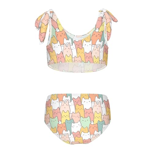 MNSRUU Girls Swimsuits Ladybug Cute Tankini Bathing Bikini Set Beach Swimwear2