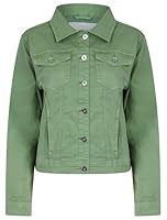 AMARA REYA Womens Stretch Cotton Lightweight Casual Denim Summer Jacket