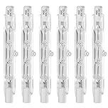 Haraqi 6 Pack 78mm 200W Halogen Bulb,Security Light Bulbs,Linear Halogen Bulbs R7S Base J Type 78mm Double Ended Floodlight Bulb 220-240 Volts T3 for Work, Security, Landscape Lights and Floor Lamps