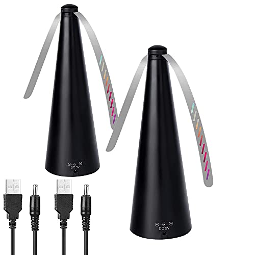 2 Pcs Fly Fan for Outside Portable Fly Fan Table Fly Fan Keep Away from Your Food