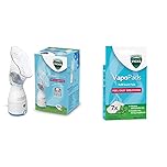 Vicks Sinus Inhaler - Sinus Relief - Ease coughs, colds or Blocked noses - Adjustable steam Control - VH200 & VapoPads Menthol - Scented Pads with Essential Oils - 7 Pack - VH7
