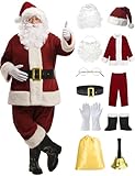 ADOMI Santa Suit 10pc. Plush Adult Costume