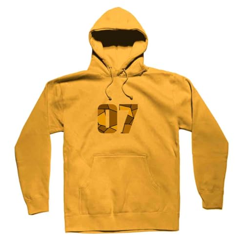 Hoodie jaune doré imprimé 07 pour vos sorties urbaines