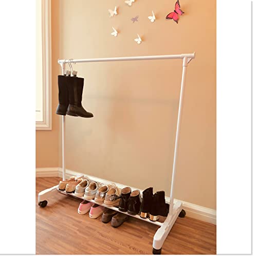 Childrens Garment Rack- Kids Closet Organizer- With 10 Children's Velvet Hangers (Rack With 10 Pink Velvet Hangers) #TOP1