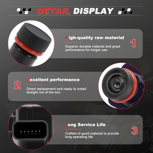 Image of Rear View Backup Camera - Park Assist Fits MKX 2013 2014 2015 Replace EA1Z-19G490-A, DA1Z-19G490-A