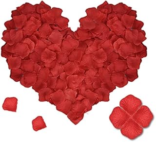SUSNUAN 1000 Pieces Rose Petals, Artificial Silk Rose Petals for Bedroom, Emulation Rose Flowers Petals for Wedding, Anniversary, Valentine's Day, Birthday Party, Romantic Decorations (Pink)