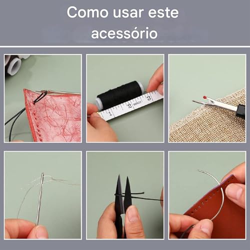Kit de costura de couro resistente, Kit de costura de couro - Kit de ferramentas manuais para trabal