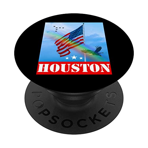 Houston, Texas, Texas, retro, vintage, regalos de Houston, Houston Pride PopSockets PopGrip Intercambiable
