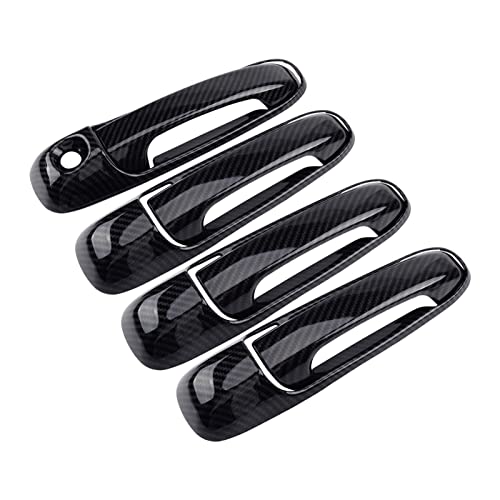 Poignée de porte en fibre de carbone style pour Dodge Ram : garniture haut de gamme