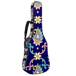 Housse pour guitare acoustique – Peinte à la main – Housse pour guitare avec fleurs – Grand étui pour guitare compatible avec la plupart des tailles de guitare, Multicolore 4., 42.9×16.9×4.7 in, Motif - Les Beatles, Paul McCartney, John Lennon, RIngo Starr, George Harrison